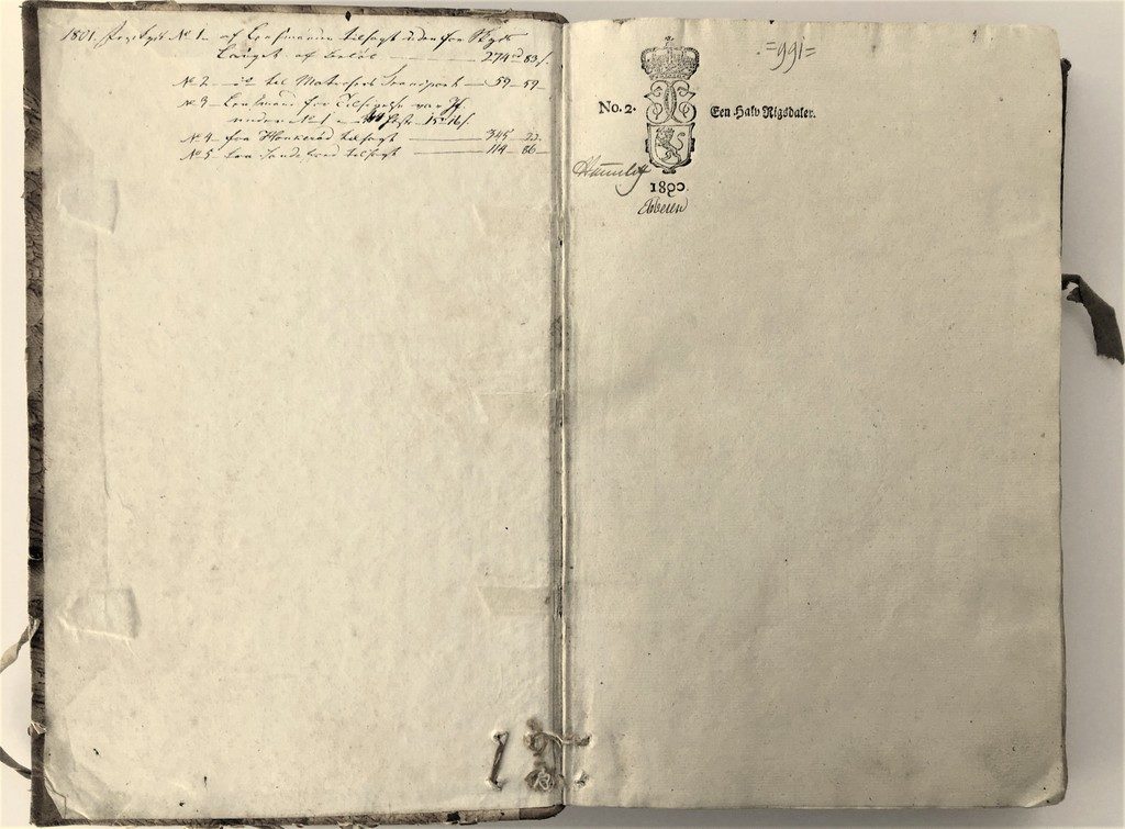 Protokoll med Stemplet papir 1800