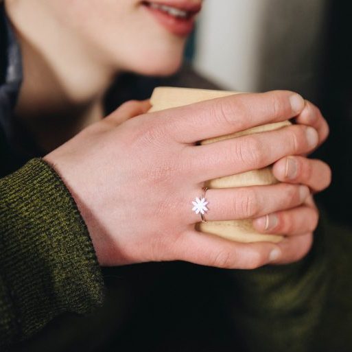 åttebladrose ring Fjellsmykke
