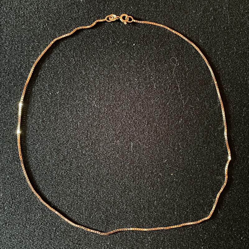 Gullkjede 38 cm 585 – antikk