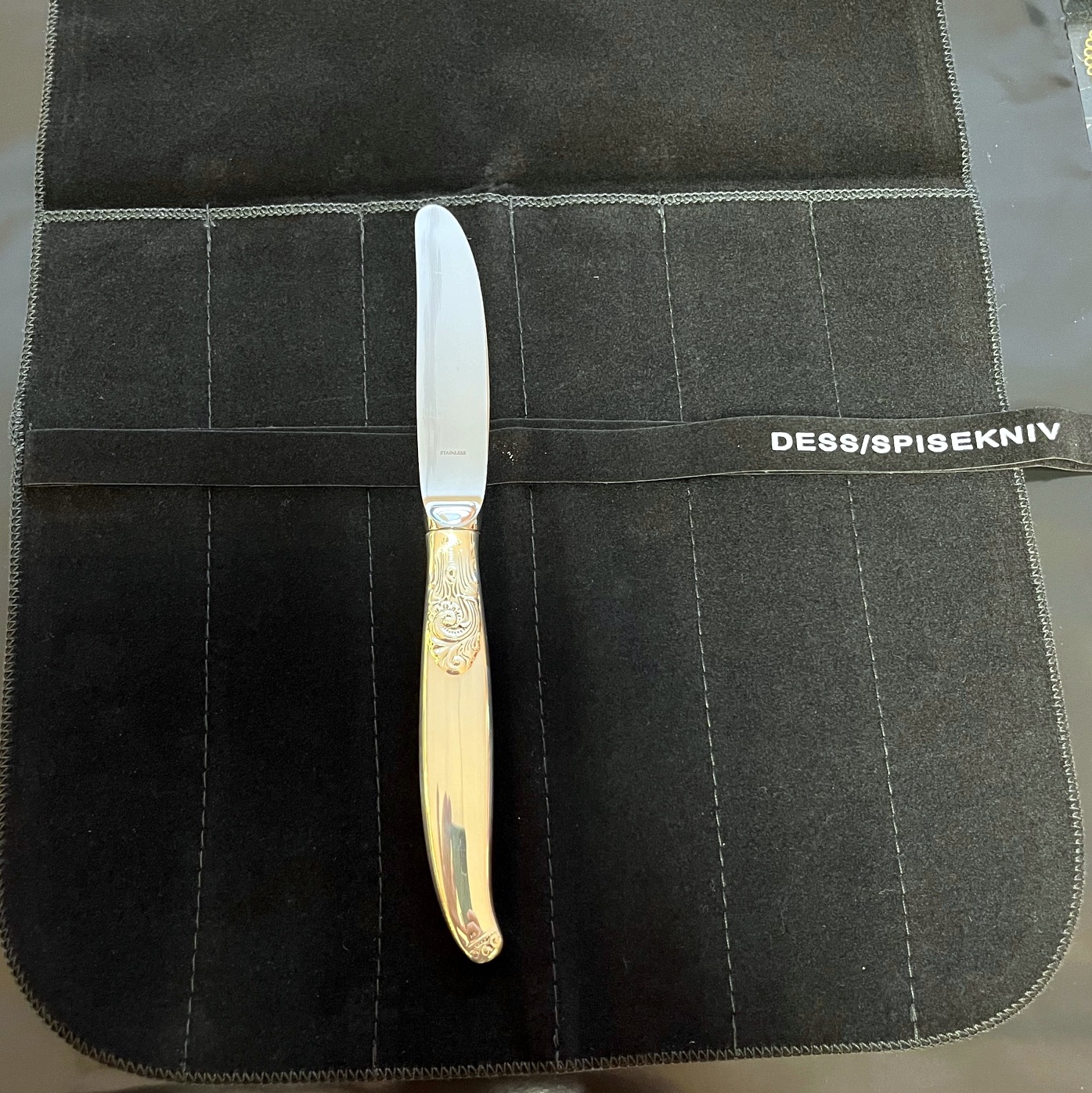 Bestikkpose til sølvbestikk – 6 stk spisekniv