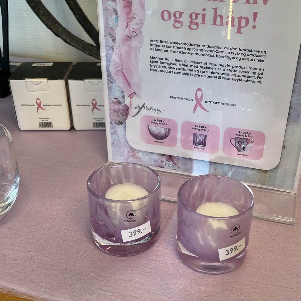 Telys Rosa Sløyfe